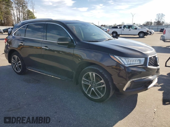 2017 Acura MDX Advance with VIN 5FRYD3H8XHB007018, listed as a Copart auction lot 45376275 with 116,938 mi miles and Salvage title. Bid and sale history available at DreamBid. Image 4.