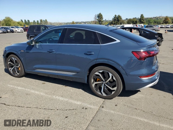 2020 Audi e-tron Sportback Prestige with VIN WA13ABGE0LB032568, listed as a Copart auction lot 56541685 with 59,360 mi miles and Salvage title. Bid and sale history available at DreamBid. Image 2.