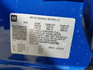 2023 Cadillac XT4 FWD Premium Luxury with VIN 1GYFZCR43PF104796, listed as a IAAI auction lot 41931695 with 12,666 mi miles. Bid and sale history available at carsss.com. Image 9.