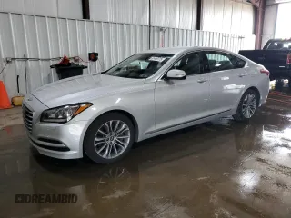2017 Genesis G80 3.8L z VIN KMHGN4JE3HU191673, wystawiony jako Copart lot #61449175 z przebiegiem 105 267 mil mil oraz Czysty tytuł • Clean title. Historia ofert i sprzedaży dostępna na DreamBid. Obrazek 1.