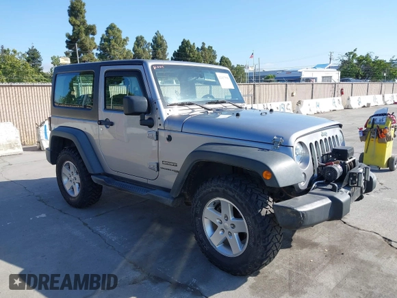 2018 Jeep Wrangler Sport S with VIN 1C4GJWAG9JL931235, listed as a IAAI auction lot 42417596 with 93,635 mi miles and . Bid and sale history available at DreamBid. Image 1.