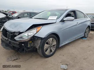 2015 Hyundai Sonata Hybrid Limited with VIN KMHEC4A42FA126221, listed as a IAAI auction lot 41281818 with 1 mi miles. Bid and sale history available at carsss.com. Image 2.