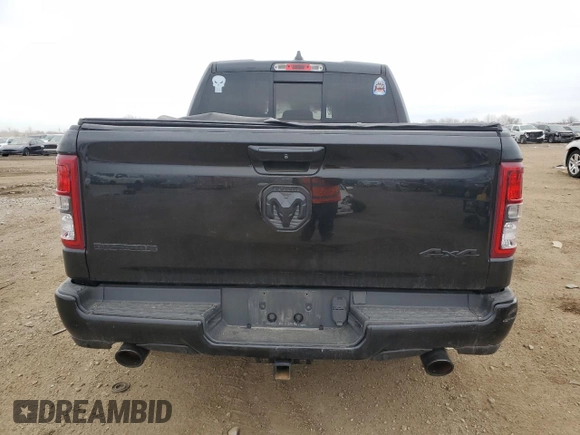 2019 Ram 1500 Big Horn/Lone Star with VIN 1C6SRFFT2KN637617, listed as a Copart auction lot 50555135 with 0 mi miles and Salvage Title. Bid and sale history available at carsss.com. Image 6.