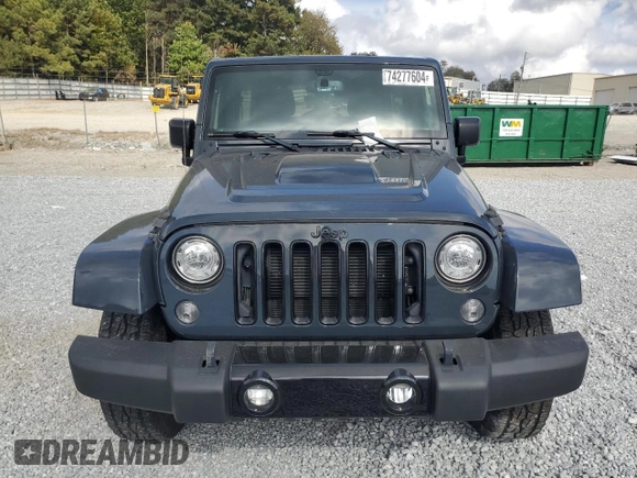 2017 Jeep Wrangler Unlimited Sahara with VIN 1C4BJWEG1HL653316, listed as a Copart auction lot 74277604 with 70,860 mi miles and Non repairable. Bid and sale history available at DreamBid. Image 5.