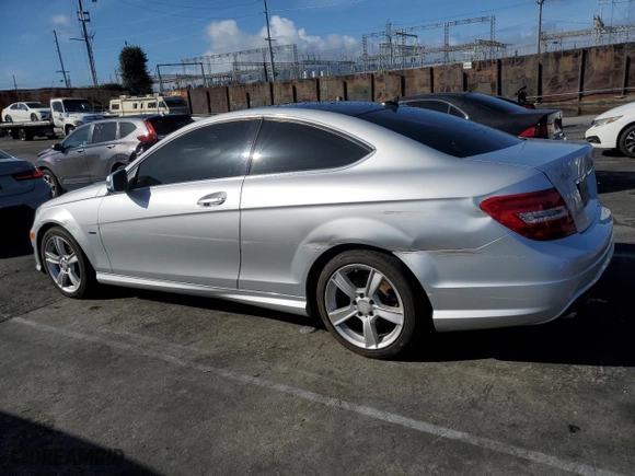 2012 Mercedes-Benz C-Class C 250 with VIN WDDGJ4HB7CF755503, listed as a Copart auction lot 45389505 with 97,380 mi miles and Salvage Title. Bid and sale history available at carsss.com. Image 2.