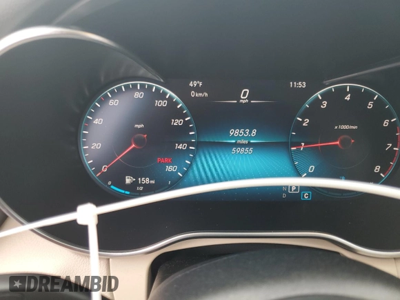 2021 Mercedes-Benz C 300 with VIN W1KWF8DB0MR645662, listed as a Copart auction lot 86515424 with 59,855 mi miles and Salvage Title. Bid and sale history available at carsss.com. Image 9.