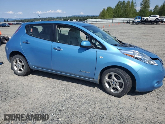 2011 Nissan LEAF SL-e with VIN JN1AZ0CP3BT006690, listed as a Copart auction lot 54450355 with 0 mi miles and Salvage Title. Bid and sale history available at carsss.com. Image 4.