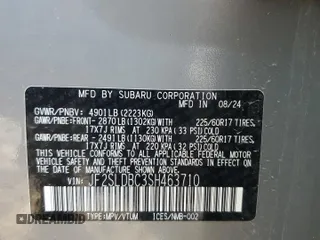 2025 Subaru Forester Premium with VIN JF2SLDBC3SH463710, listed as a Copart auction lot 61829635 with 13,091 mi miles and Salvage title. Bid and sale history available at DreamBid. Image 12.
