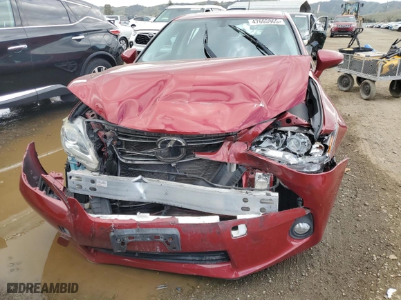 2011 Lexus CT 200h with VIN JTHKD5BHXB2039309, listed as a Copart auction lot 47665965 with 88312 miles and Clean Title. Bid and sale history available at carsss.com. Image 5.