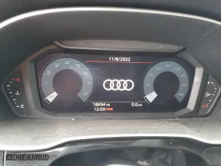2021 Audi Q3 Premium with VIN WA1AUCF32M1130433, listed as a Copart auction lot 44853145 with 18,694 mi miles and Clean Title. Bid and sale history available at carsss.com. Image 9.
