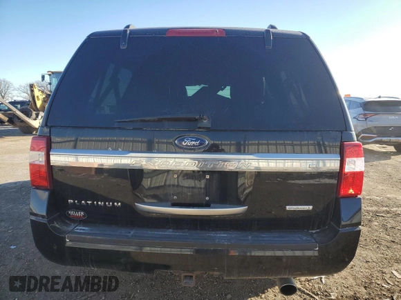 2016 Ford Expedition EL Platinum with VIN 1FMJK1MT7GEF16860, listed as a Copart auction lot 82555224 with 0 mi miles and Salvage Title. Bid and sale history available at carsss.com. Image 6.