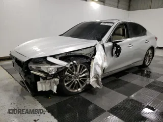 2018 Infiniti Q50 2.0t LUXE with VIN JN1CV7AP3JM240319, listed as a Copart auction lot 52751455 with 74,837 mi miles and Clean Title. Bid and sale history available at carsss.com. Image 1.