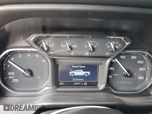 2021 GMC Sierra 1500 SLT z VIN 1GTU9DED0MZ176932, wystawiony jako Copart lot #45815015 z przebiegiem 69 567 mil mil oraz Szkoda całkowita • Salvage title. Historia ofert i sprzedaży dostępna na DreamBid. Obrazek 9.
