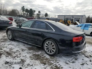 2013 Audi A8 3.0L z VIN WAUAGAFD7DN001507, wystawiony jako Copart lot #82858154 z przebiegiem 125 735 mil mil oraz Czysty tytuł • Clean title. Historia ofert i sprzedaży dostępna na DreamBid. Obrazek 2.