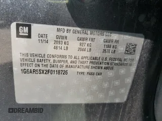 2015 Cadillac CTS Luxury RWD z VIN 1G6AR5SX2F0118726, wystawiony jako Copart lot #59198185 z przebiegiem 106 604 mil mil oraz Szkoda całkowita • Salvage title. Historia ofert i sprzedaży dostępna na DreamBid. Obrazek 12.