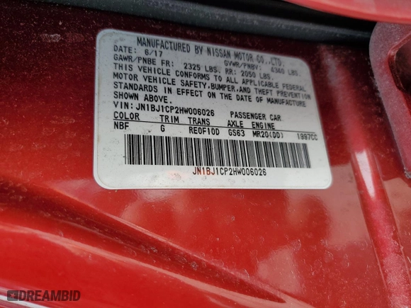 2017 Nissan Rogue Sport SV with VIN JN1BJ1CP2HW006026, listed as a Copart auction lot 47488865 with 91,831 mi miles and Salvage Title. Bid and sale history available at carsss.com. Image 14.