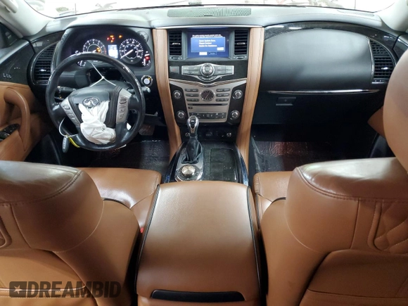 2019 Infiniti QX80 Luxe with VIN JN8AZ2NC0K9460111, listed as a Copart auction lot 53490725 with 148,061 mi miles and Salvage Title. Bid and sale history available at DreamBid. Image 8.