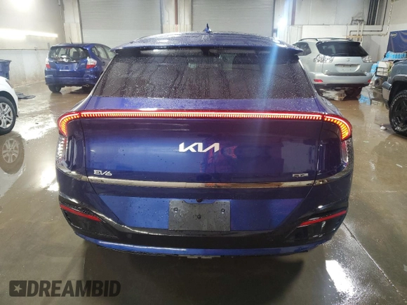 2022 Kia EV6 GT-Line with VIN KNDC4DLC8N5051268, listed as a Copart auction lot 50962335 with 9,589 mi miles and Salvage Title. Bid and sale history available at carsss.com. Image 6.