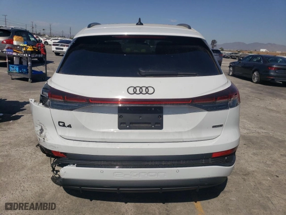 2024 Audi Q4 e-tron Premium Plus with VIN WA1L2BFZ0RP030591, listed as a Copart auction lot 74531174 with 4,987 mi miles and Salvage Title. Bid and sale history available at carsss.com. Image 6.