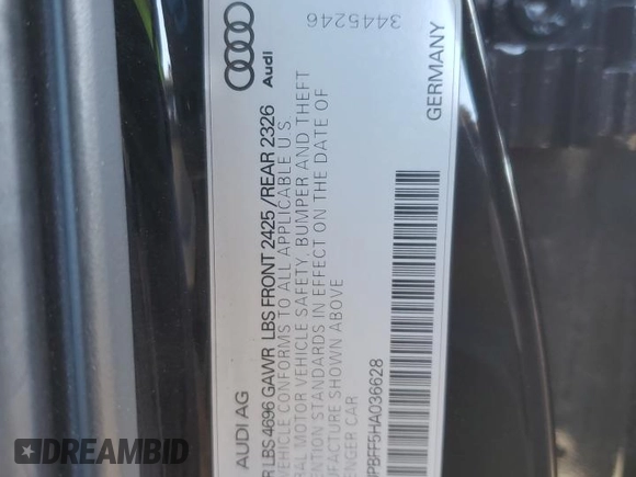 2017 Audi A3 e-tron Sportback Premium z VIN WAUUPBFF5HA036628, wystawiony jako Copart lot #88104335 z przebiegiem 78 806 mil mil oraz Szkoda całkowita • Salvage title. Historia ofert i sprzedaży dostępna na DreamBid. Obrazek 12.