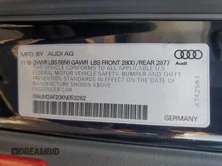 2019 Audi A6 Prestige with VIN WAUM2AF20KN053262, listed as a Copart auction lot 47344665 with 107,428 mi miles and Salvage title. Bid and sale history available at DreamBid. Image 12.
