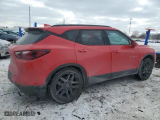 2019 Chevrolet Blazer with VIN 3GNKBCRS2KS697859, listed as a Copart auction lot 42671545 with 130,279 mi miles and Salvage Title. Bid and sale history available at carsss.com. Image 3.