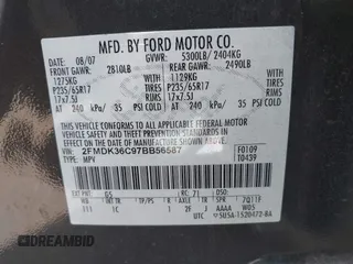 2007 Ford Edge SE z VIN 2FMDK36C97BB56587, wystawiony jako IAAI lot #42151862 z przebiegiem 241 855 mil mil oraz . Historia ofert i sprzedaży dostępna na DreamBid. Obrazek 9.