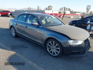 2013 Audi A4 2.0T Prestige with VIN WAUKFAFL8DN026009, listed as a IAAI auction lot 41653503 with 123,182 mi miles. Bid and sale history available at carsss.com. Image 1.