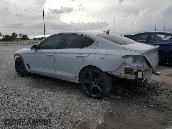 2023 Genesis G70 2.0T with VIN KMTG34TA3PU114905, listed as a Copart auction lot 61777435 with 26,493 mi miles and Salvage title. Bid and sale history available at DreamBid. Image 2.