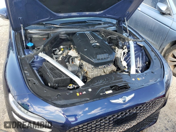 2023 Genesis G70 2.0T with VIN KMTG34TA9PU120546, listed as a Copart auction lot 75130334 with Not Provided miles and Salvage Title. Bid and sale history available at DreamBid. Image 11.