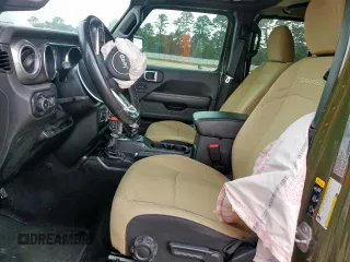 2021 Jeep Wrangler Unlimited Sahara with VIN 1C4HJXEN5MW591989, listed as a Copart auction lot 57535645 with 80,923 mi miles and Salvage title. Bid and sale history available at DreamBid. Image 7.