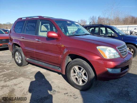 2008 Lexus GX 470 with VIN JTJBT20X480157161, listed as a Copart auction lot 47272855 with 257,482 mi miles and Clean Title. Bid and sale history available at carsss.com. Image 4.