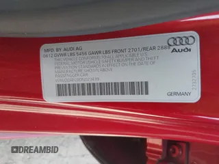 2013 Audi A7 Prestige with VIN WAU2GAFC0DN023439, listed as a IAAI auction lot 42605597 with 173,364 mi miles and . Bid and sale history available at DreamBid. Image 9.