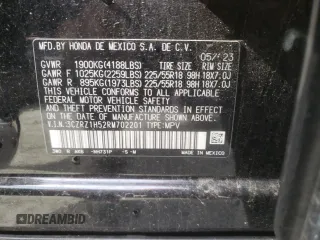 2024 Honda HR-V Sport z VIN 3CZRZ1H52RM702201, wystawiony jako Copart lot #45372645 z przebiegiem 23 284 mil mil oraz Szkoda całkowita • Salvage title. Historia ofert i sprzedaży dostępna na DreamBid. Obrazek 13.