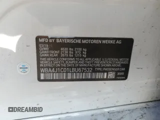 2020 BMW 4 Series 430i with VIN WBA4J1C01LBU67532, listed as a Copart auction lot 83257984 with 68,664 mi miles and Salvage Title. Bid and sale history available at DreamBid. Image 14.