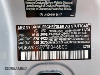 2005 Mercedes-Benz SLK 55 AMG z VIN WDBWK73F75F046800, wystawiony jako Copart lot #55657075 z przebiegiem 140 673 mil mil oraz Szkody całkowita. Historia ofert i sprzedaży dostępna na DreamBid. Obrazek 12.