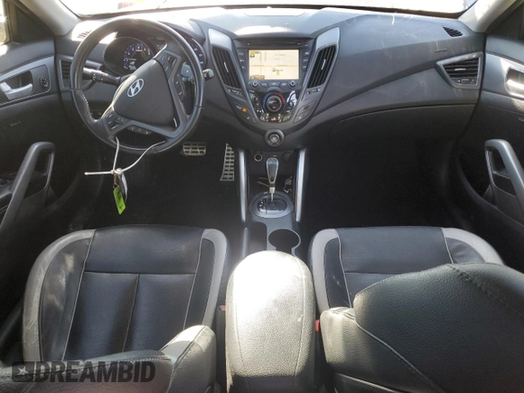 2015 Hyundai Veloster Turbo with VIN KMHTC6AEXFU249159, listed as a Copart auction lot 42161855 with 137,747 mi miles and Salvage title. Bid and sale history available at DreamBid. Image 8.