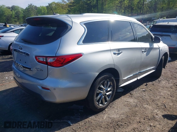 2015 Infiniti QX60 with VIN 5N1AL0MN5FC500398, listed as a IAAI auction lot 41979650 with 265,446 mi miles and . Bid and sale history available at DreamBid. Image 4.