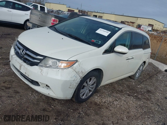 2017 Honda Odyssey EX-L with VIN 5FNRL5H62HB014449, listed as a IAAI auction lot 41736940 with 205,144 mi miles and . Bid and sale history available at DreamBid. Image 17.