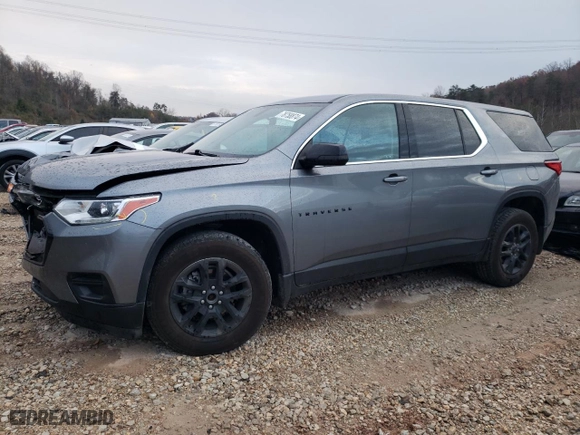 2021 Chevrolet Traverse LS with VIN 1GNEVFKW6MJ199963, listed as a Copart auction lot 78758874 with 94,171 mi miles and Salvage Title. Bid and sale history available at carsss.com. Image 1.