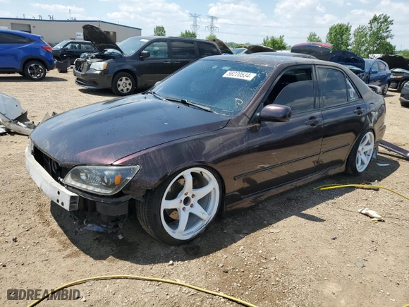 2002 Lexus IS 300 with VIN JTHBD192120057204, listed as a Copart auction lot 56220534 with 181,601 mi miles and Salvage Title. Bid and sale history available at carsss.com. Image 1.