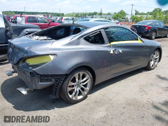 2014 Hyundai Genesis Coupe 2.0T with VIN KMHHT6KD6EU114447, listed as a IAAI auction lot 42561898 with 101,453 mi miles and . Bid and sale history available at DreamBid. Image 4.