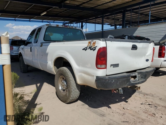 2001 Ford F-250 with VIN 3FTNX21L21MA60236, listed as a Copart auction lot 74987434 with 147,175 mi miles and Salvage title. Bid and sale history available at DreamBid. Image 2.