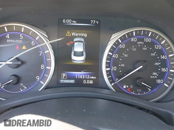 2017 Infiniti Q50 Signature Edition with VIN JN1EV7AP7HM742236, listed as a IAAI auction lot 41662043 with 114,312 mi miles and . Bid and sale history available at DreamBid. Image 15.