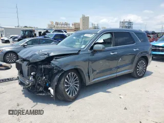 2024 Hyundai Palisade Calligraphy z VIN KM8R74GE5RU805571, wystawiony jako Copart lot #59494785 z przebiegiem 7 378 mil mil oraz Szkoda całkowita • Salvage title. Historia ofert i sprzedaży dostępna na DreamBid. Obrazek 1.