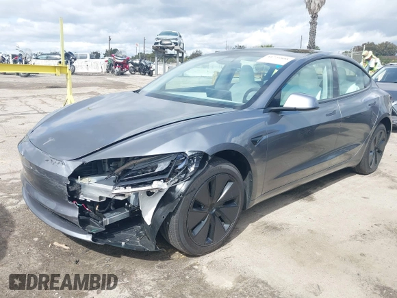 2024 Tesla Model 3 with VIN 5YJ3E1EAXRF859360, listed as a IAAI auction lot 41725898 with 3,693 mi miles. Bid and sale history available at carsss.com. Image 19.