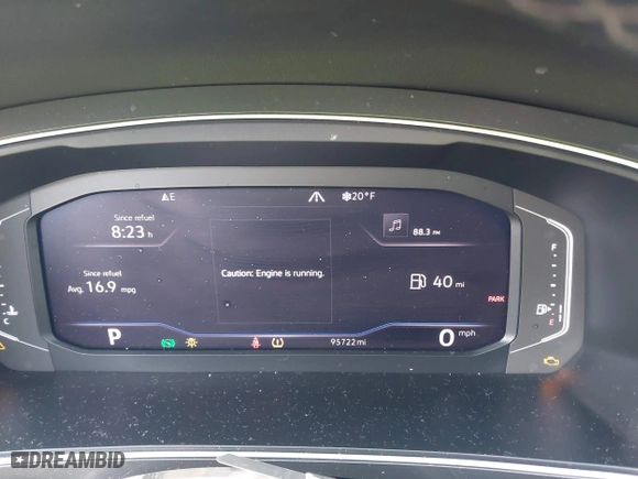2019 Volkswagen Tiguan SEL Premium with VIN 3VV4B7AX3KM175019, listed as a IAAI auction lot 41374333 with 95,722 mi miles. Bid and sale history available at carsss.com. Image 7.