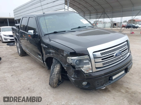 2013 Ford F-150 XL with VIN 1FTFW1ET7DFE02960, listed as a IAAI auction lot 41577436 with 161,577 mi miles. Bid and sale history available at carsss.com. Image 1.
