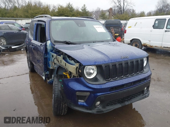 2021 Jeep Renegade Latitude with VIN ZACNJDBB4MPM54242, listed as a IAAI auction lot 41199702 with 72,415 mi miles and . Bid and sale history available at DreamBid. Image 1.