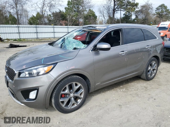 2016 Kia Sorento SX with VIN 5XYPKDA50GG102302, listed as a Copart auction lot 51638385 with 101,063 mi miles and Salvage Title. Bid and sale history available at carsss.com. Image 1.
